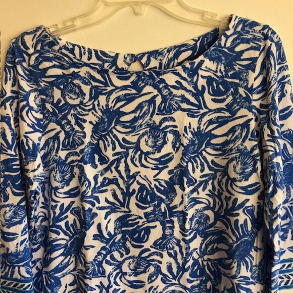 LILLY PULITZER Waverly Lobster on a Roll Pop Up Top Medium Style 29812 - Picture 6 of 16